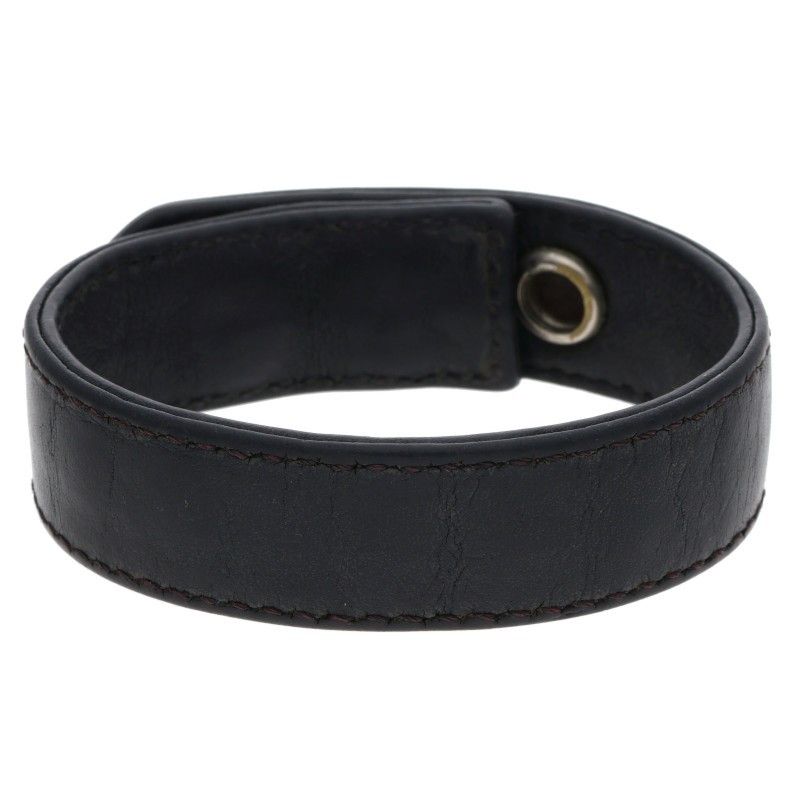Chrome Hearts BS 3 Buttons 2 Snaps Leather Bracelet — view 2