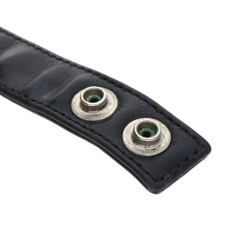 Chrome Hearts BS 3 Buttons 2 Snaps Leather Bracelet — view 5