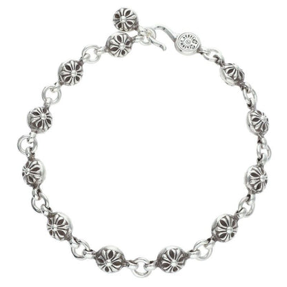 Chrome Hearts No1 Ball 1 Cross Silver Bracelet