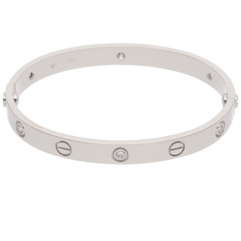 Cartier Love Bracelet 18k White Diamond 17