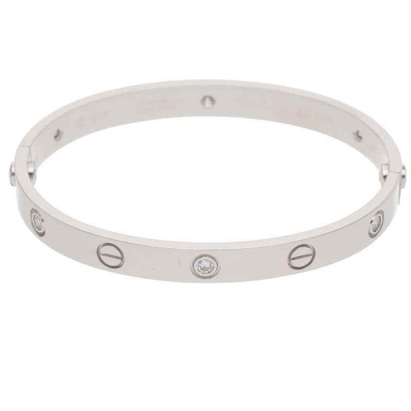 Cartier Love Bracelet 18k White Diamond 17 — view 2