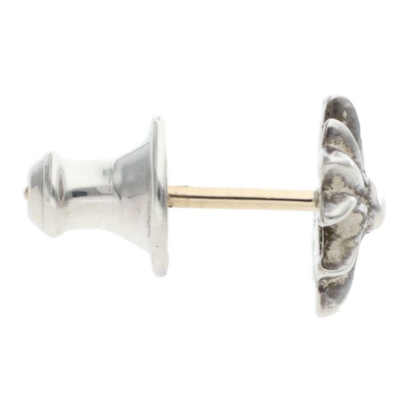 Chrome Hearts No2 CH Pls CH Plus Stud Silver Earrings — view 3