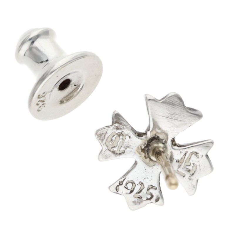 Chrome Hearts No2 CH Pls CH Plus Stud Silver Earrings — view 5