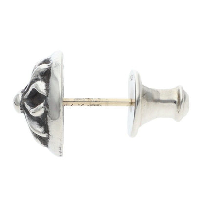 Chrome Hearts Stud Crsbll Cross Ball Silver Earrings — view 4