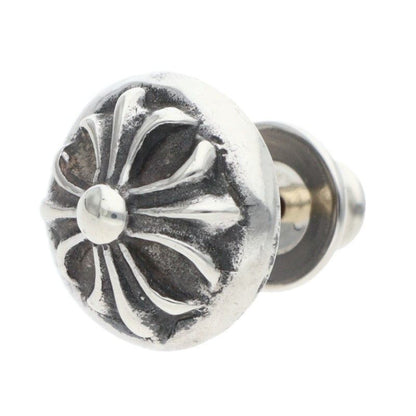 Chrome Hearts Stud Crsbll Cross Ball Silver Earrings