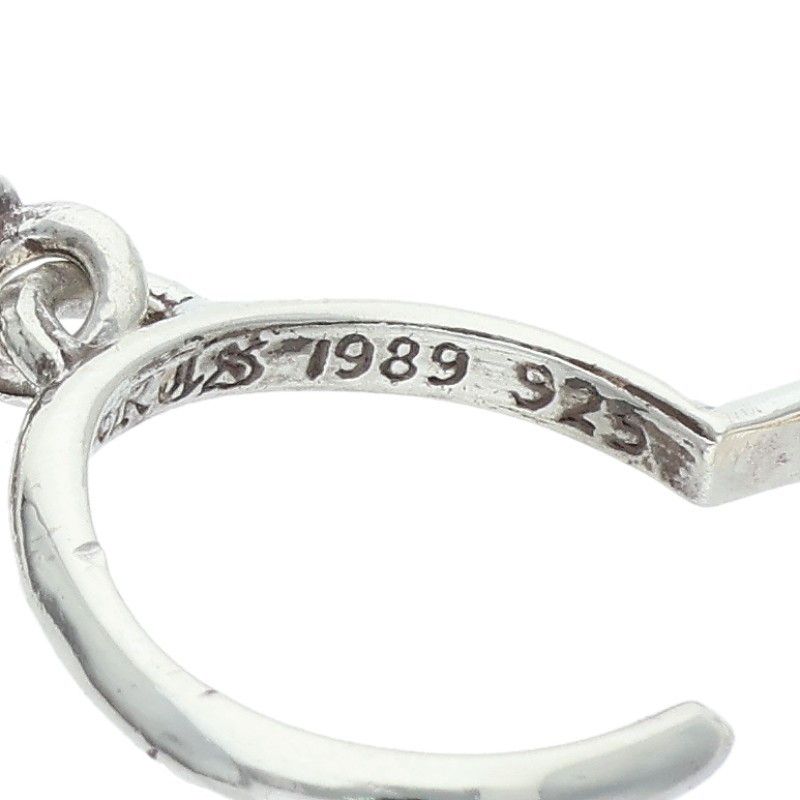 Chrome Hearts No5 Dagger 5 Daga Hoop Silver Earrings — view 4