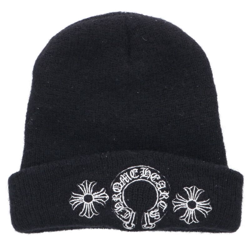 Chrome Hearts Wool Watch Cap Horse Shoe Embroidery Knit Hat