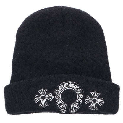 Chrome Hearts Wool Watch Cap Horse Shoe Embroidery Knit Hat