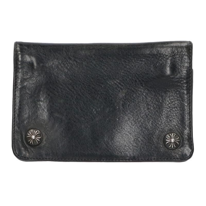 Chrome Hearts Cross Button Leather Wallet