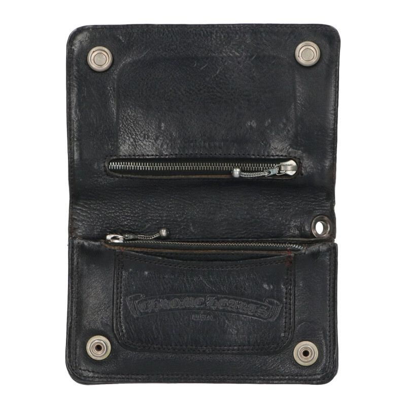 Chrome Hearts Cross Button Leather Wallet — view 3