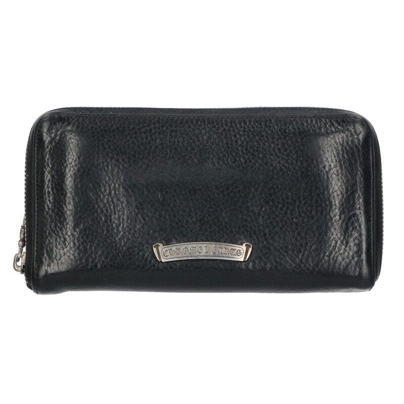 Chrome Hearts Rec Zip BS Decoration Round Zip Leather Wallet — view 2