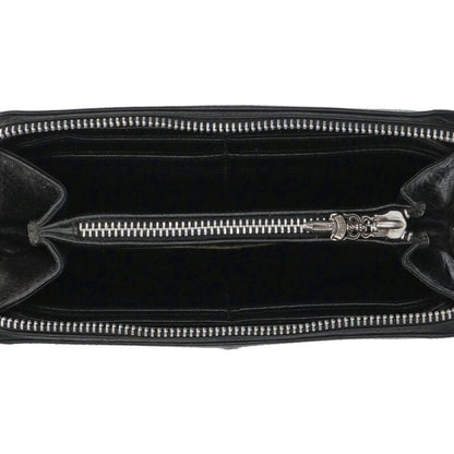 Chrome Hearts Rec Zip BS Decoration Round Zip Leather Wallet — view 3