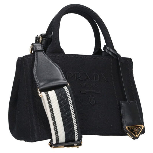 Prada Jardinier Cotton Canvas 2-Way Mini Handbag