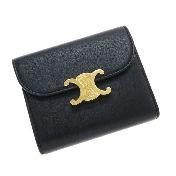 Celine Small Flap Wallet Triomphe Shiny