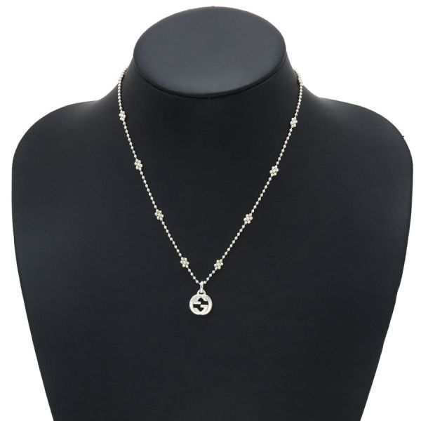 Gucci Interlocking Necklace Silver — view 9