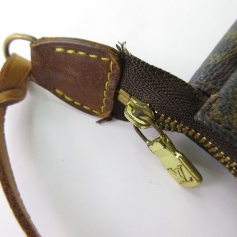 Louis Vuitton Monogram Pochette Pouch Handbag Brown — view 4