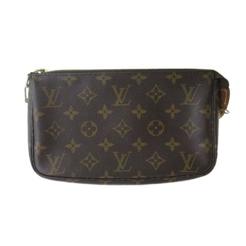 Louis Vuitton Monogram Pochette Pouch Handbag Brown — view 2