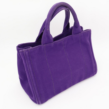 Prada Canapa 2-Way Handbag with Bijou — view 3