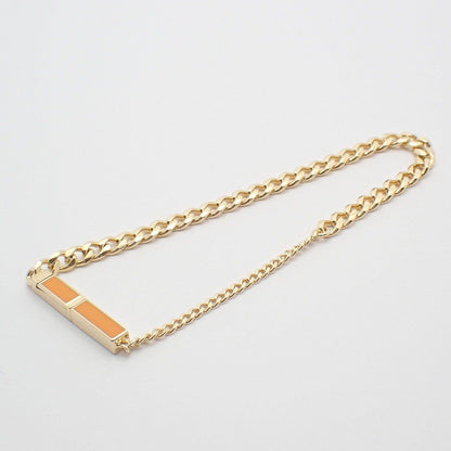 Bottega Veneta ID Chain Bracelet 925 Sterling Silver Gold Orange — view 2