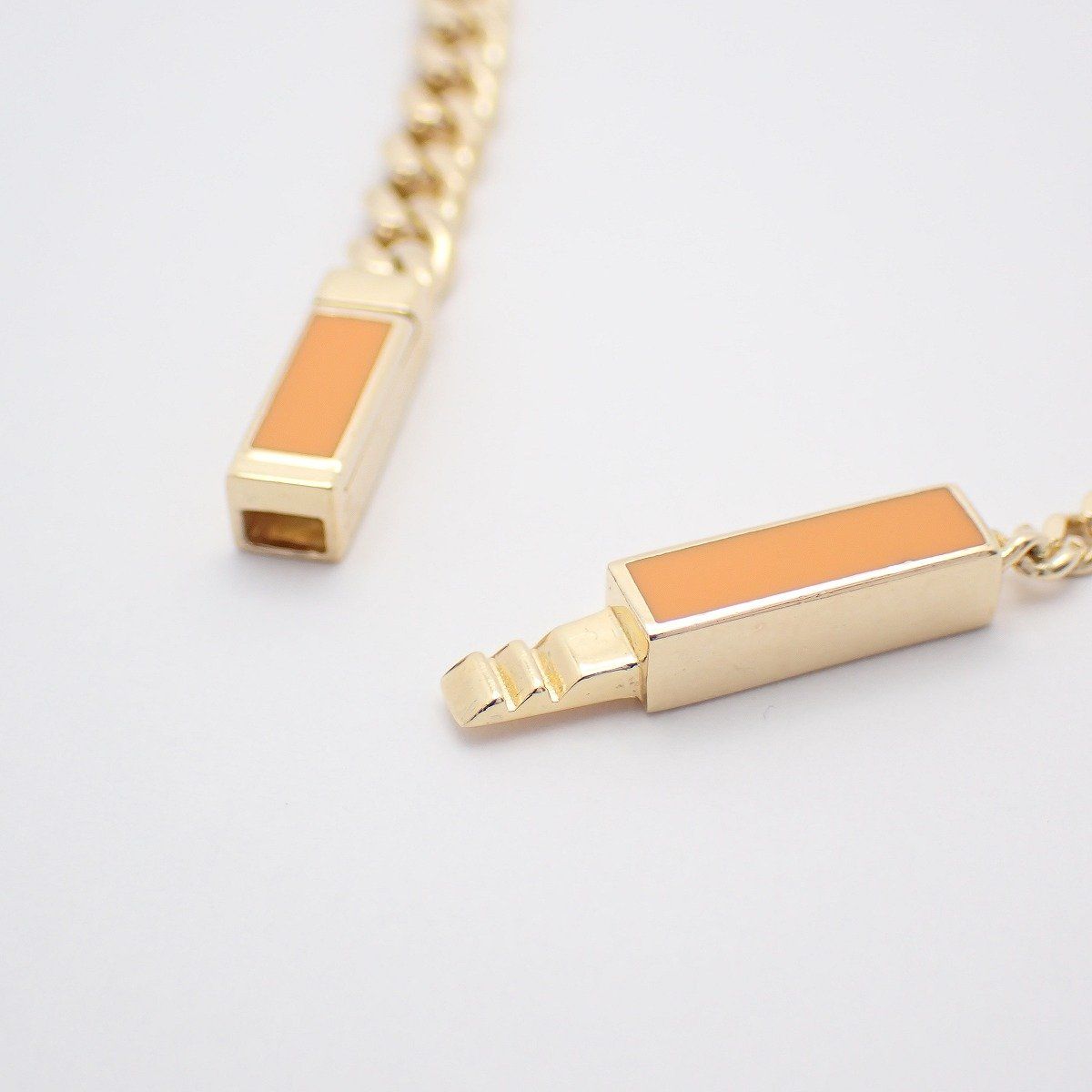 Bottega Veneta ID Chain Bracelet 925 Sterling Silver Gold Orange — view 3