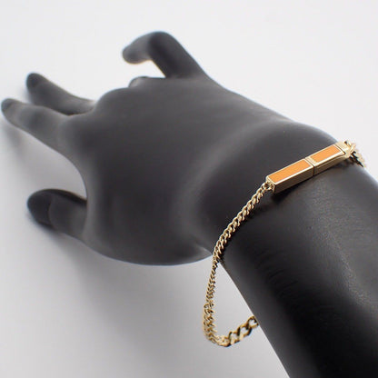 Bottega Veneta ID Chain Bracelet 925 Sterling Silver Gold Orange — view 6