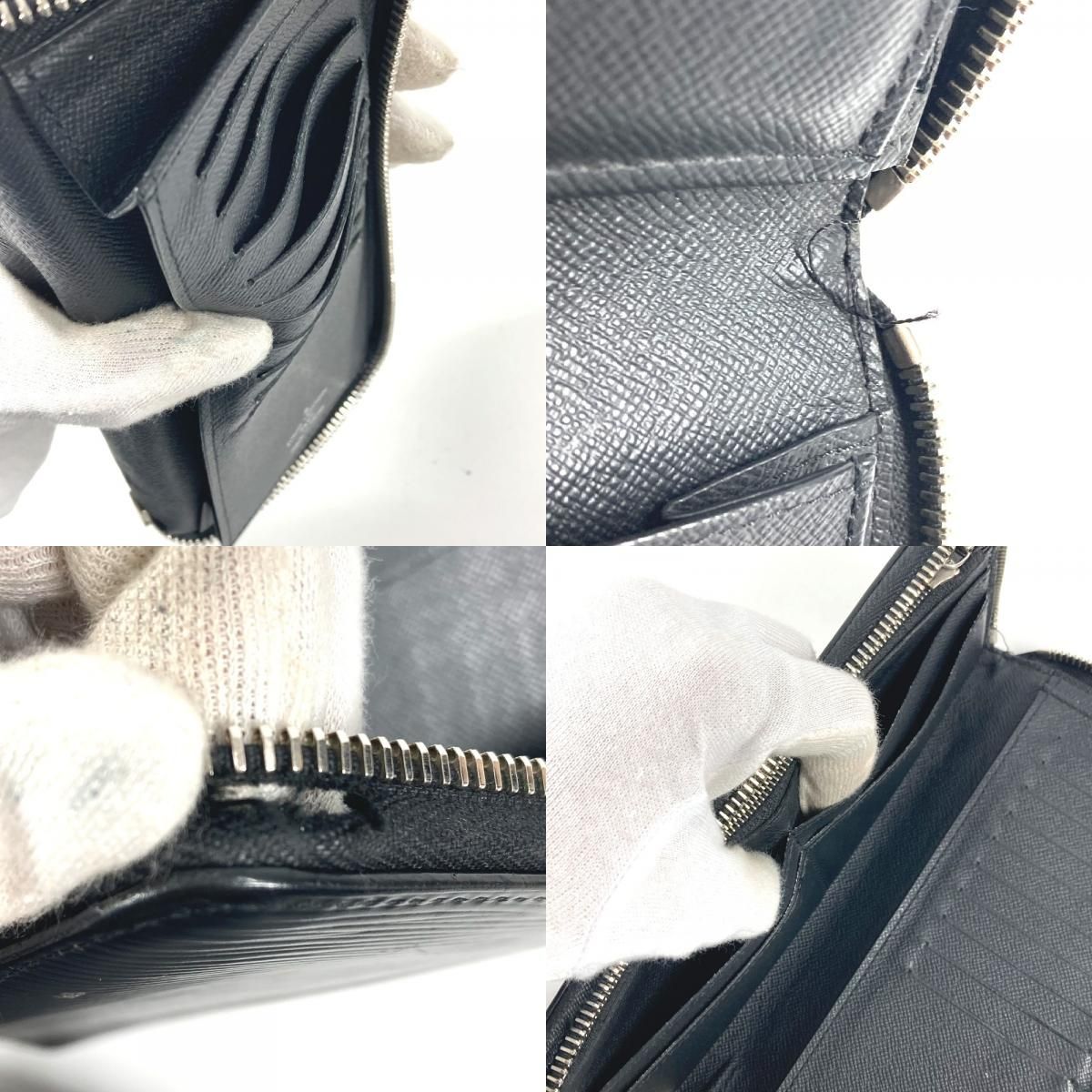 Louis Vuitton Wallet Zippy Vertical Epi Leather Noir Black — view 8