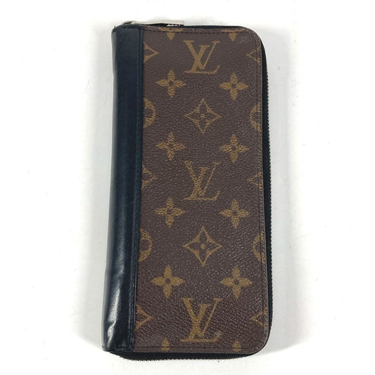 Louis Vuitton Wallet Zippy Vertical Monogram Macassar Canvas Brown