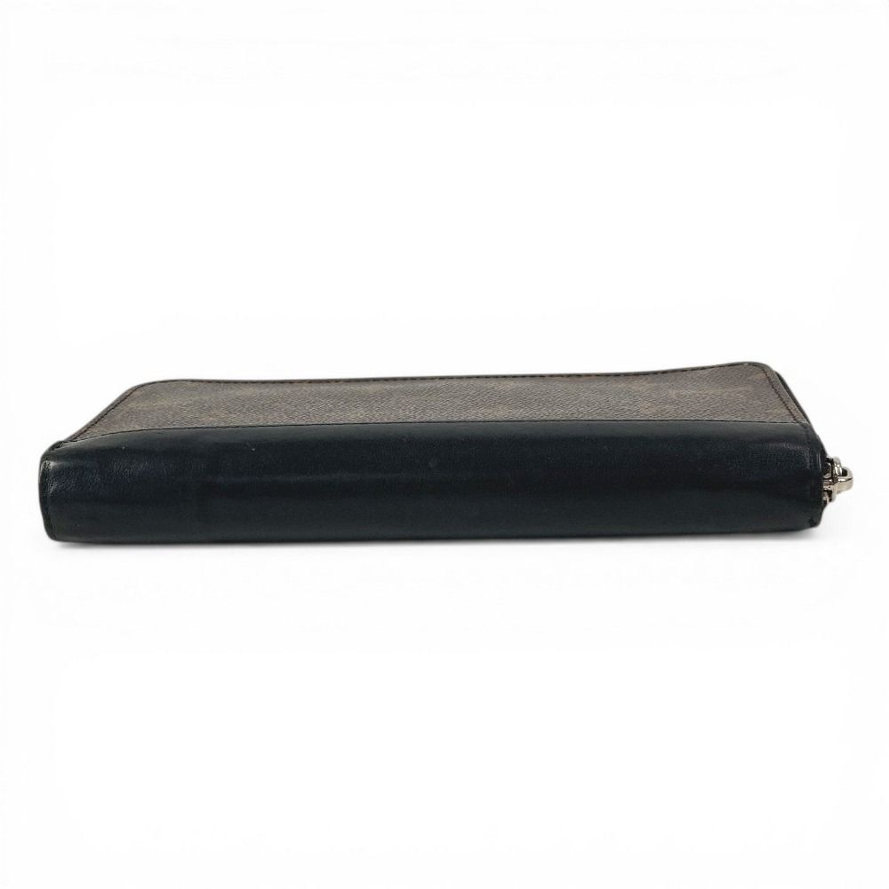 Louis Vuitton Wallet Zippy Vertical Monogram Macassar Canvas Brown — view 3