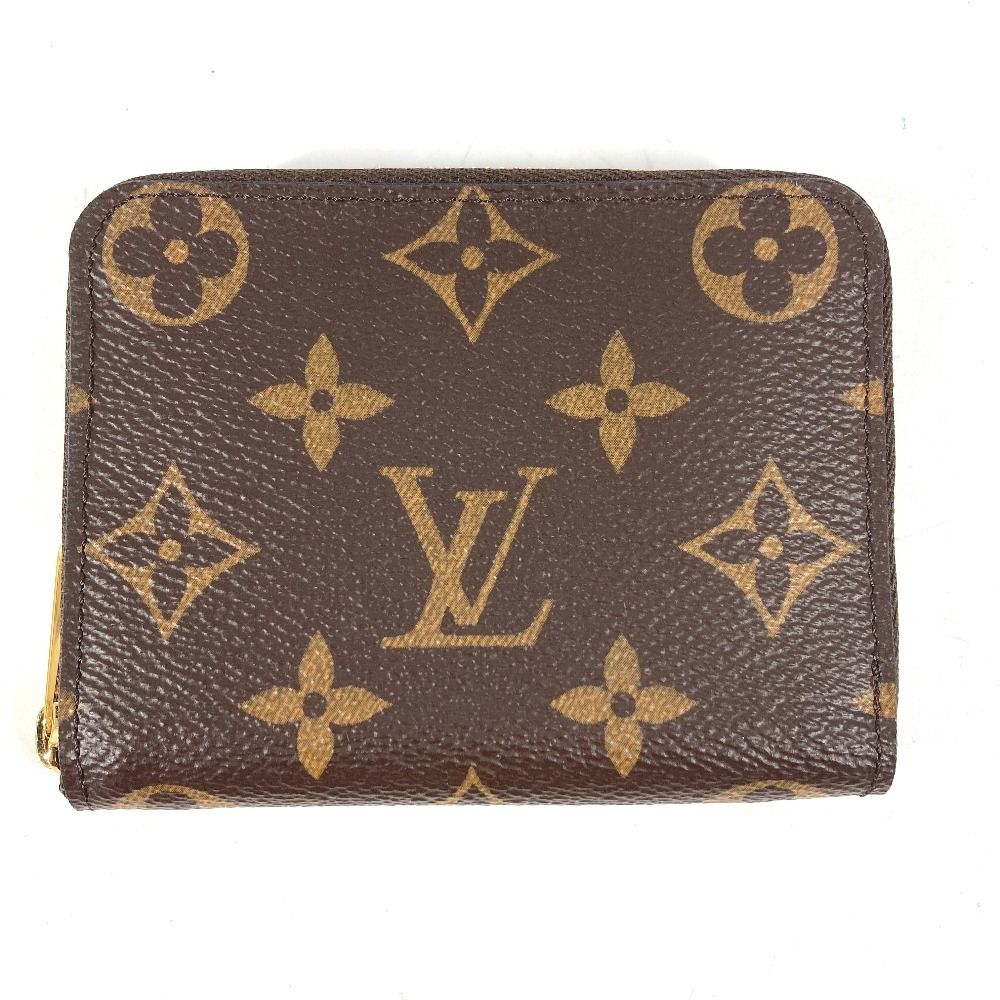 Louis Vuitton Coin Case Zippy Purse Wallet Monogram Canvas Brown