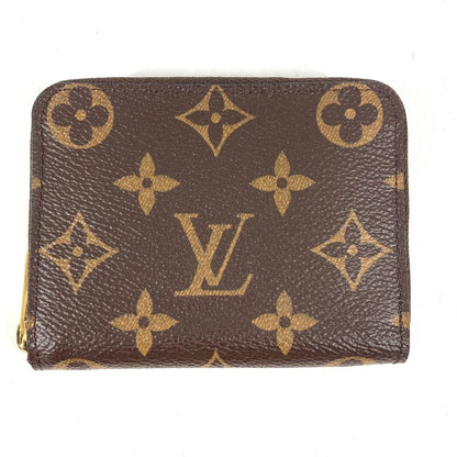 Louis Vuitton Coin Case Zippy Purse Wallet Monogram Canvas Brown
