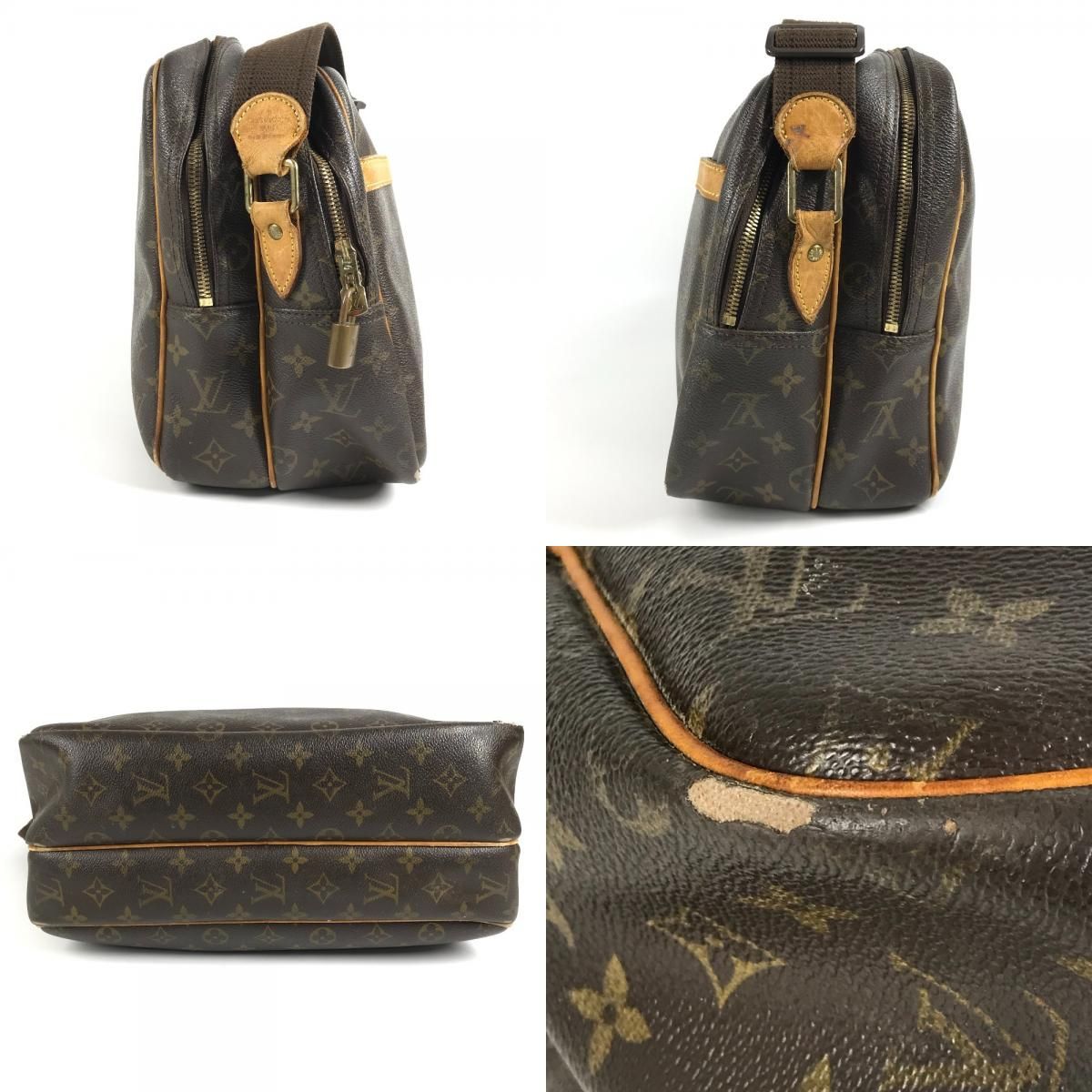 Louis Vuitton Shoulder Bag Reporter GM Monogram Canvas Brown — view 9