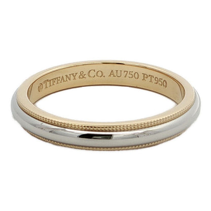 Tiffany & Co Mill Gray Band Ring 18k 750 k 59 Gold Platinum