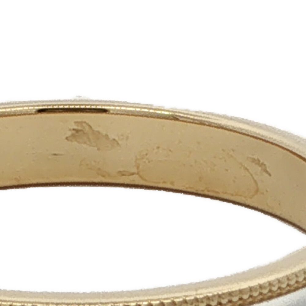 Tiffany & Co Mill Gray Band Ring 18k 750 k 59 Gold Platinum