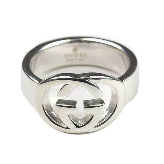 Gucci Interlocking Ring Silver Polished