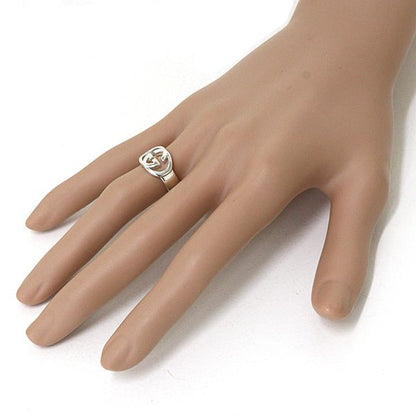 Gucci Interlocking Ring Silver Polished