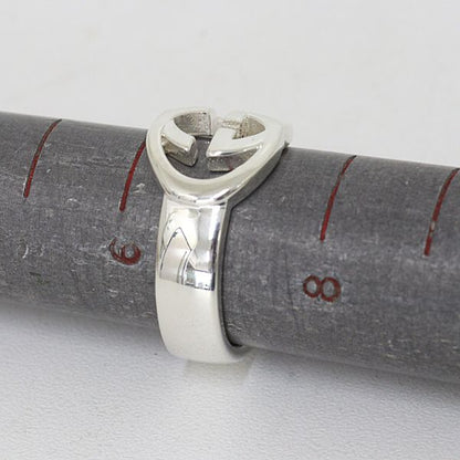 Gucci Interlocking Ring Silver Polished