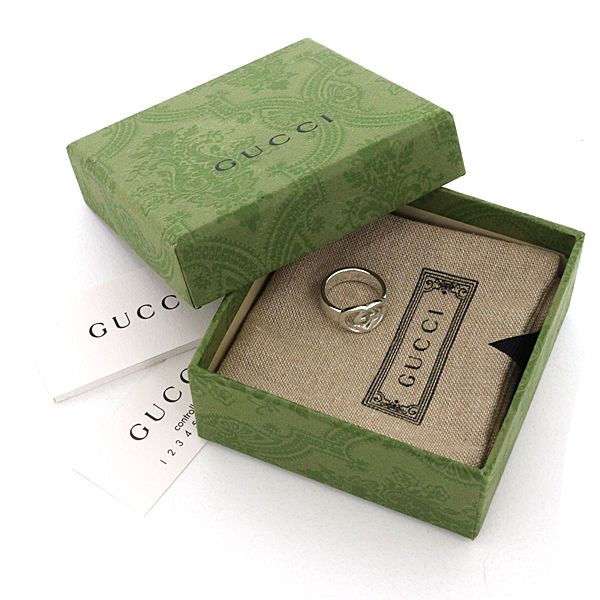 Gucci Interlocking Ring Silver Polished — view 2