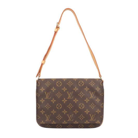 Louis Vuitton Musette Tango Short Monogram Shoulder Bag Canvas Brown