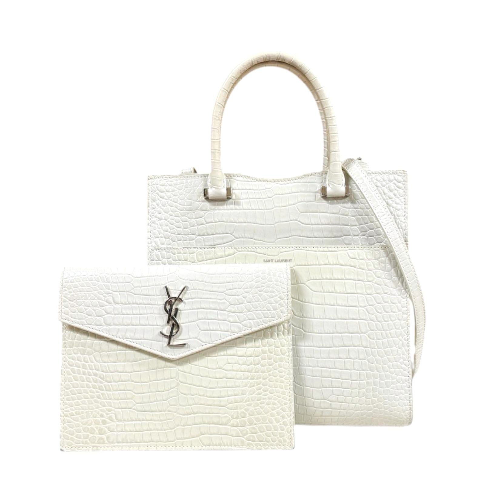 Saint Laurent Uptown Small Shoulder Bag White — view 2
