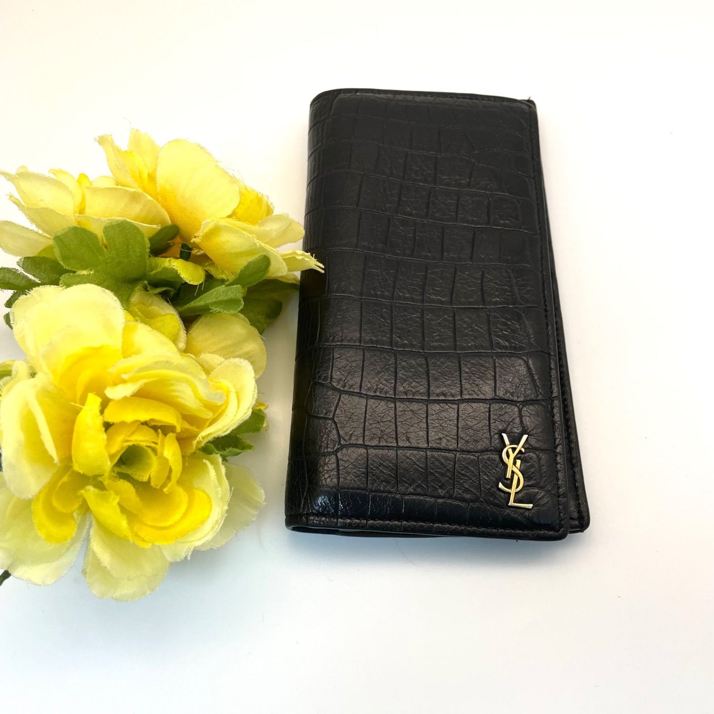 Saint Laurent Wallet Bifold Croco — view 2