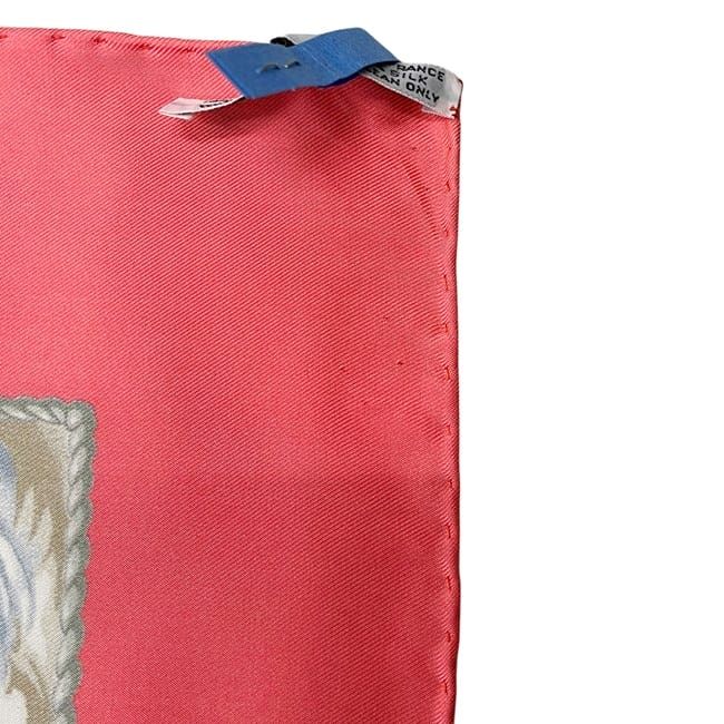 Hermes Scarf Carre 90 Pink White Vive le Vent — view 8