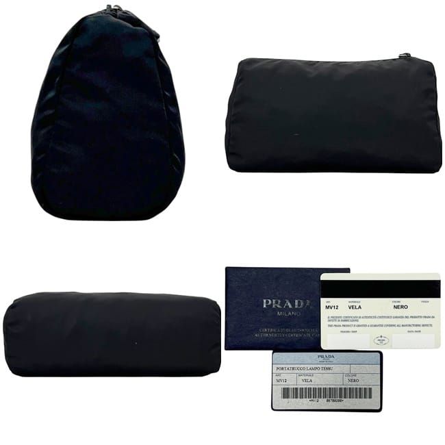 Prada Pouch Black Nero Vela Case — view 2