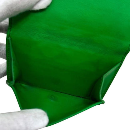 Bottega Veneta Trifold Wallet Green Intrecciato Compact — view 5