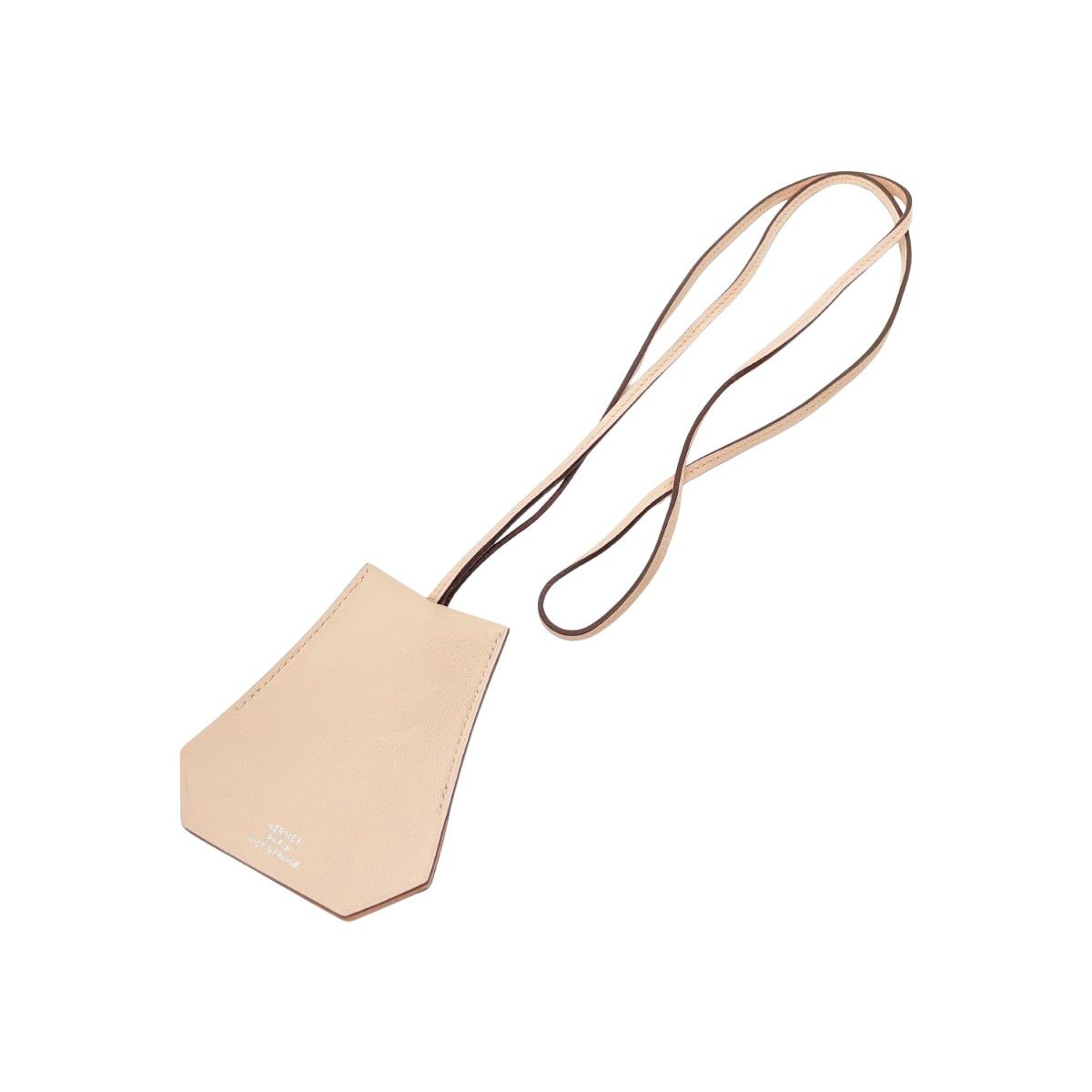 Hermes Key Ring Clochette Leather Pink Silver