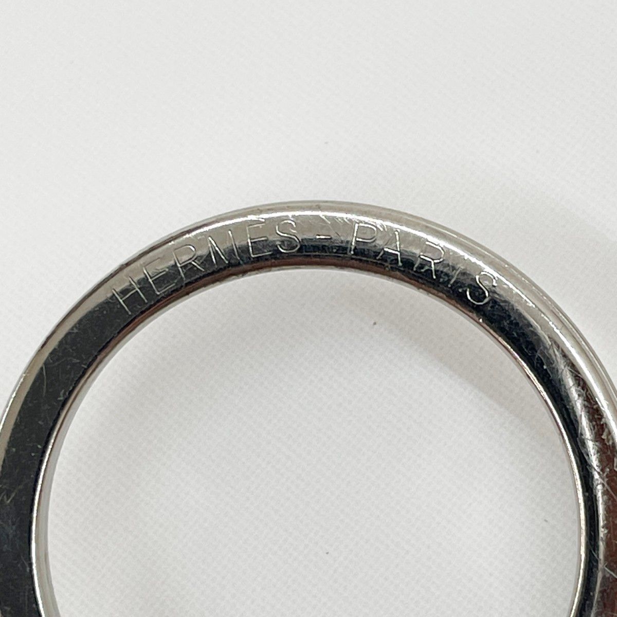 Hermes Key Ring Clochette Leather Pink Silver — view 7