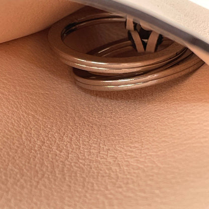 Hermes Key Ring Clochette Leather Pink Silver — view 9