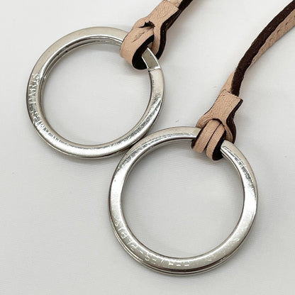 Hermes Key Ring Clochette Leather Pink Silver — view 5