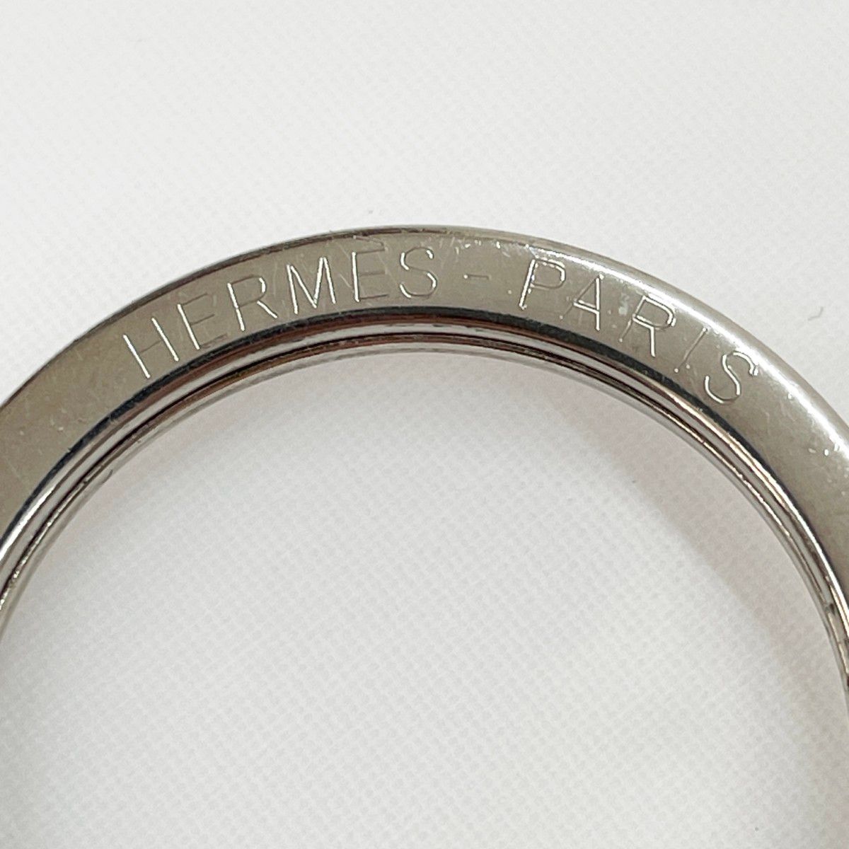 Hermes Key Ring Clochette Leather Pink Silver — view 6