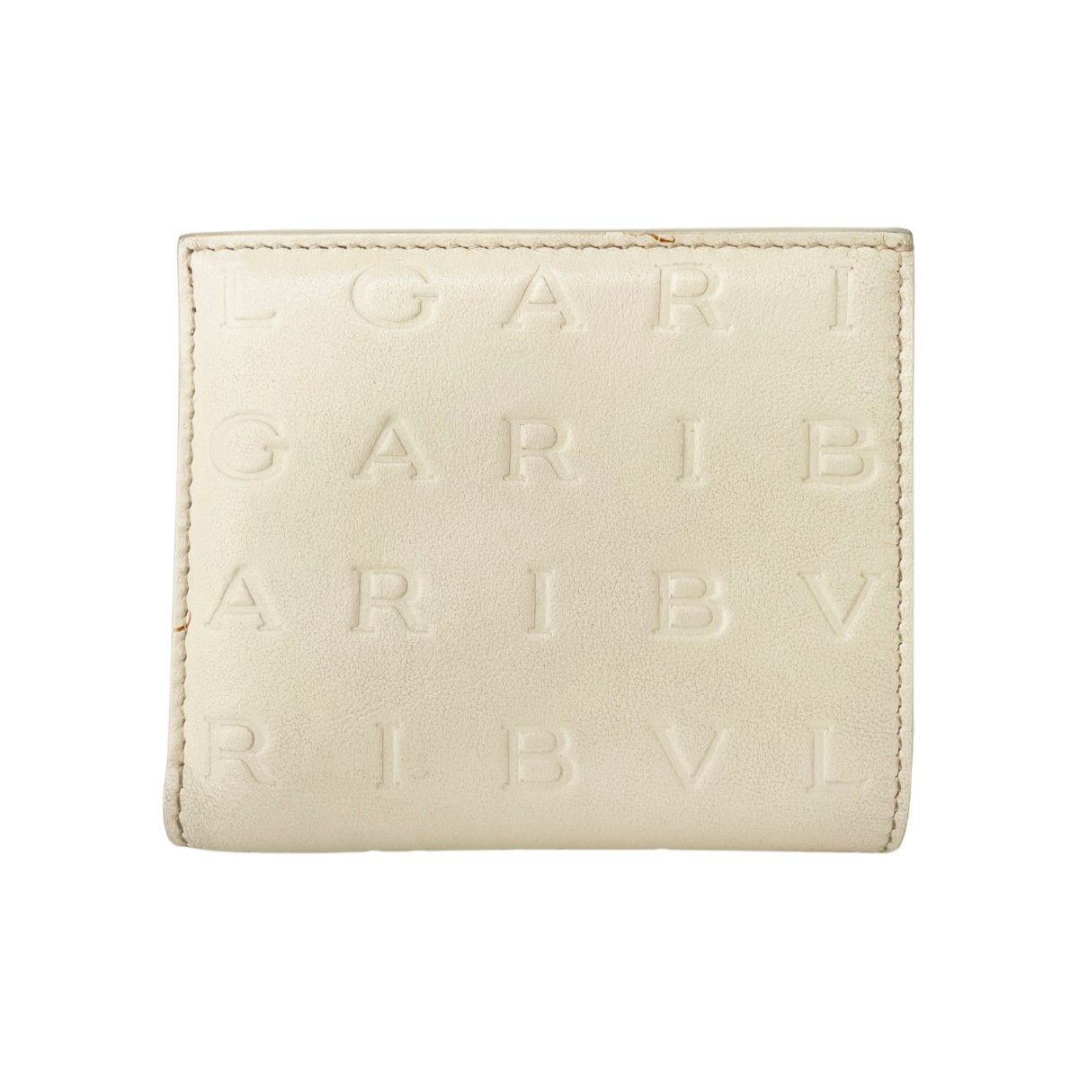 Bvlgari Bifold Wallet Logo Infinitum Compact Ivory Pink