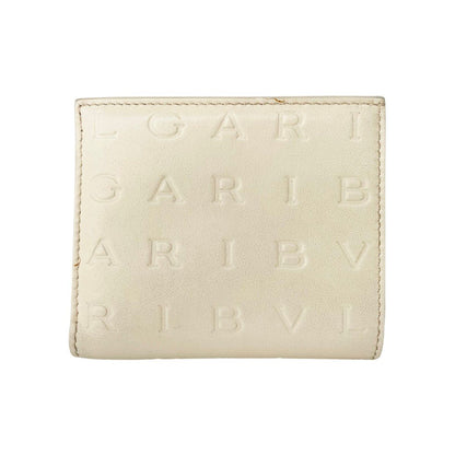 Bvlgari Bifold Wallet Logo Infinitum Compact Ivory Pink